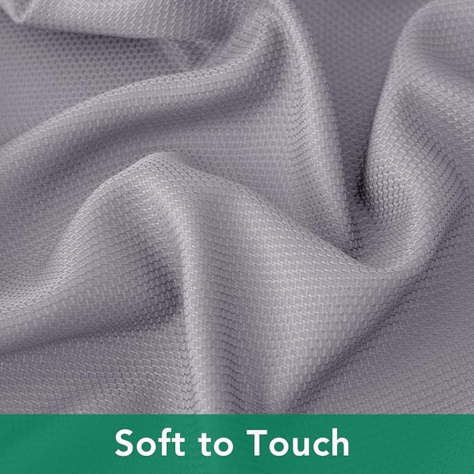 Biscaynebay Textured Fabric Square Tablecloths 54x54 Inches, Silver Grey Water Resistant Spill Proof Table Cloth Washable Small Card Folding Table Covers for Dining, Kitchen, Wedding and Parties