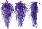 RECUTMS Artificial Hanging Plants Fake Plants Greenery Vines Aritificial Plants Eucalyptus Purple Leaves Hanging Vines Plant Colorful Outdoor Faux Vines Wall Decoration(Pure Purple)