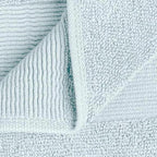 White Classic Resort Collection Soft Washcloth Face & Body Towel Set | 12x12 Luxury Hotel Plush & Absorbent Cotton Wash Clothes [12 Pack, Light Blue]