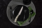 8-Piece Serrated Kitchen Steak Knife Set – Forged High Carbon Stainless Steel, Ultra Sharp, Ergonomic Black Handles, Durable Dinner Knives, Cream Handle