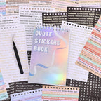 3000+ Pcs Word Stickers for Journaling, 50 Sheets Gold Foil Art Scrapbook Quote Stickers for Junk Journal, Scrapbooking Supplies Small Talk DIY Decorative Gift for Women Teen Girls