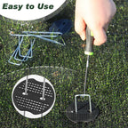 FEED GARDEN 6 Inch 100 Pcs Galvanized Landscape Staples 100 Pcs Gaskets Pick Hook Garden Stakes 11 Gauge Anti-Rust Landscaping Fabric SOD Pins U Shaped Yard Turf Stakes for Weed Barrier Fabric
