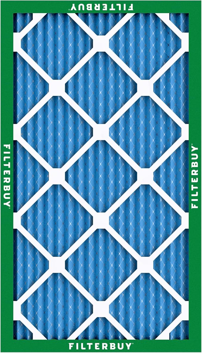 Filterbuy 15x30x1 Air Filter MERV 13 Optimal Smoke & Allergy Defense (3-Pack), Electrostatic Pleated HVAC AC Furnace Filters Replacement, Made in USA (Actual Size: 14.50 x 29.50 x 0.75)