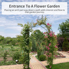 8.3 Ft H x 4.6 Ft W Metal Pergola Arbor for Various Climbing Plant Wedding Garden Arch Bridal Party Decoration Wide Arbor