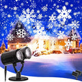 Christmas Projector Lights Outdoor, 2025 Upgraded Snowflake Double Head, 360° Rotating, IP65 Waterproof, Timer Function - Holiday, Party, Christmas Decorations & Gifts for Yard, Garden, Indoor