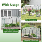 Mini Greenhouse, Portable Garden Greenhouse with All-Weather PE Cover & Zippered Roll-up Door, Indoor & Outdoor Green House for Vegetables, Flowers, Fruits & Herbs