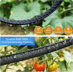 Hlinker 2026 Flat Soaker Hose 50 ft (25ft 2Packs) with Stake for Garden, Linkable Drip Hose Diy Automates Garden Irrigation System Saving 87% Water, Dual-layer Leak-free Design Water Hose with Holes