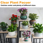 LWALRS 20 Pack Plant Saucer Tray (6 8 10 12 inch), Plant Saucers for Indoors Outdoor, Plastic Heavy Duty Drainage Drip Water Trays for Planter Pots Flower, Clear Pot Saucers Trays for Plants