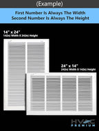 HVAC Premium 34 x 10 Duct Opening Steel Return Air Filter Grille, for 1-inch Filter, Removable Door, Flat Stamped HVAC Vent Cover Grille, Outer Dimensions 36.5 x 12.5