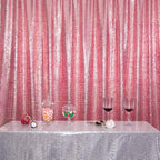 SquarePie Sequin Backdrop Curtain Not See Through Thick Glitter Background for Party 10FT x 10FT Fuchsia Pink