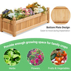 Yaheetech 43.5" Wooden Raised Garden Bed Rectangular Planter Box, 1pcs