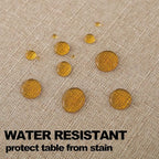 NLMUVW Linen Tablecloth for Square Tables - Burlap Textured Table Cloth Water Resistant Farmhouse Decorative Table Cover for Dining Kitchen Card, 48 x 48 Inch