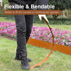 10-Pack Corten Steel Landscape Lawn Edging 4.5 inch Height, Rust Patina Finish Bendable Metal Strips, Hammer-in Edge Border - Yard Pathway Divider, 40 inch Each(33Ft Total), #LYLB45RT-US2