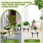 ESRICH 10 Pack Plant Stand, Metal Plant Stands for Outdoor Indoor Plants, Heavy Duty Plant Stands for Multiple Plant, Anti-Rust Iron Plant Pot Shelffor Planter, Potted Plant Holder for Garden Home