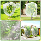 Fruit Tree Netting for Cicadas, 2Pcs 8x8 FT Plant Mesh Netting for Garden Protection with Zipper, Blueberry Bush Insect Netting Cover as Pest Barrier from Bird for Apple, Tomato
