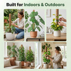 4 Pack 16" Moss Pole Monstera Plant Support - Stackable up to 48" - Plant Stakes for Indoor Climbing Plants Potted - Tall Coco Coir Pole Sticks & Accessories for Monstera, Pothos & Philodendron