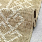 Antep Rugs Patio 8x10 Outdoor/Indoor Southwest Aztec Native Area Rug (Beige, 7'10" x 10')