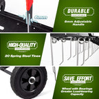 Suchtale 40inch Tow Behind Dethatcher with 20 Spring Steel Tines,Lawn Sweeper Garden Grass Tractor Rake Removes Thatch from Large Lawns, Riding Lawn Mower Attachments for Outdoor Yard Tools Lawn Care