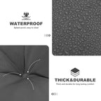 Porch Swing Cushions,Outdoor Cushions 3 Seater Replacement with Backrest, Waterproof Thickened Bench Cushion with Ties for Porch, Patio,Outdoor, Backyard and Garden (Dark Gray 40 * 40 in)