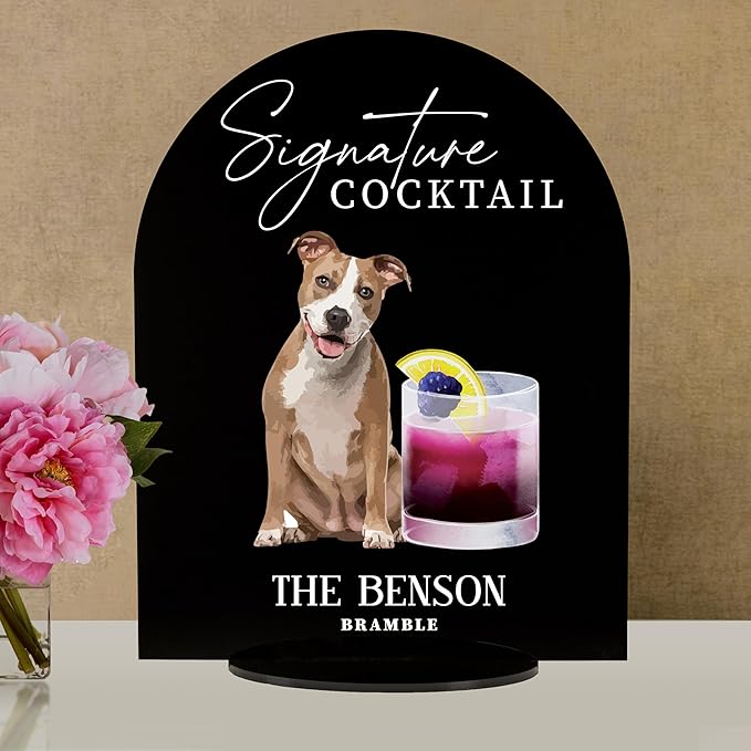 Pet Signature Drink Wedding Signs