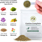 Wholistic Pet Organics Canine Complete - Dog Multivitamin Powder - 4 Lb - Daily Dog Vitamins and Supplements for Homemade Food - Immune System, Skin, Coat & Overall Health - Small and Large Breed