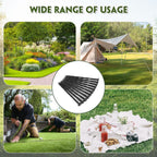 Landscape Edging Stakes, 120 Pcs 8" Plastic Garden Spikes, Spiral Nylon Anchoring Spikes for Paver Edging, Weed Barriers, Artificial Turf, Tent, Grass Pathway and More, Black