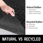 Yimobra Front Door Mat Outdoor Indoor, 60x36 All-Season Waterproof Welcome Mat, All-Weather Outside Entrance Mat, Non-Slip Patio Porch Doormat, Low Profile, Fade Resistant, Black