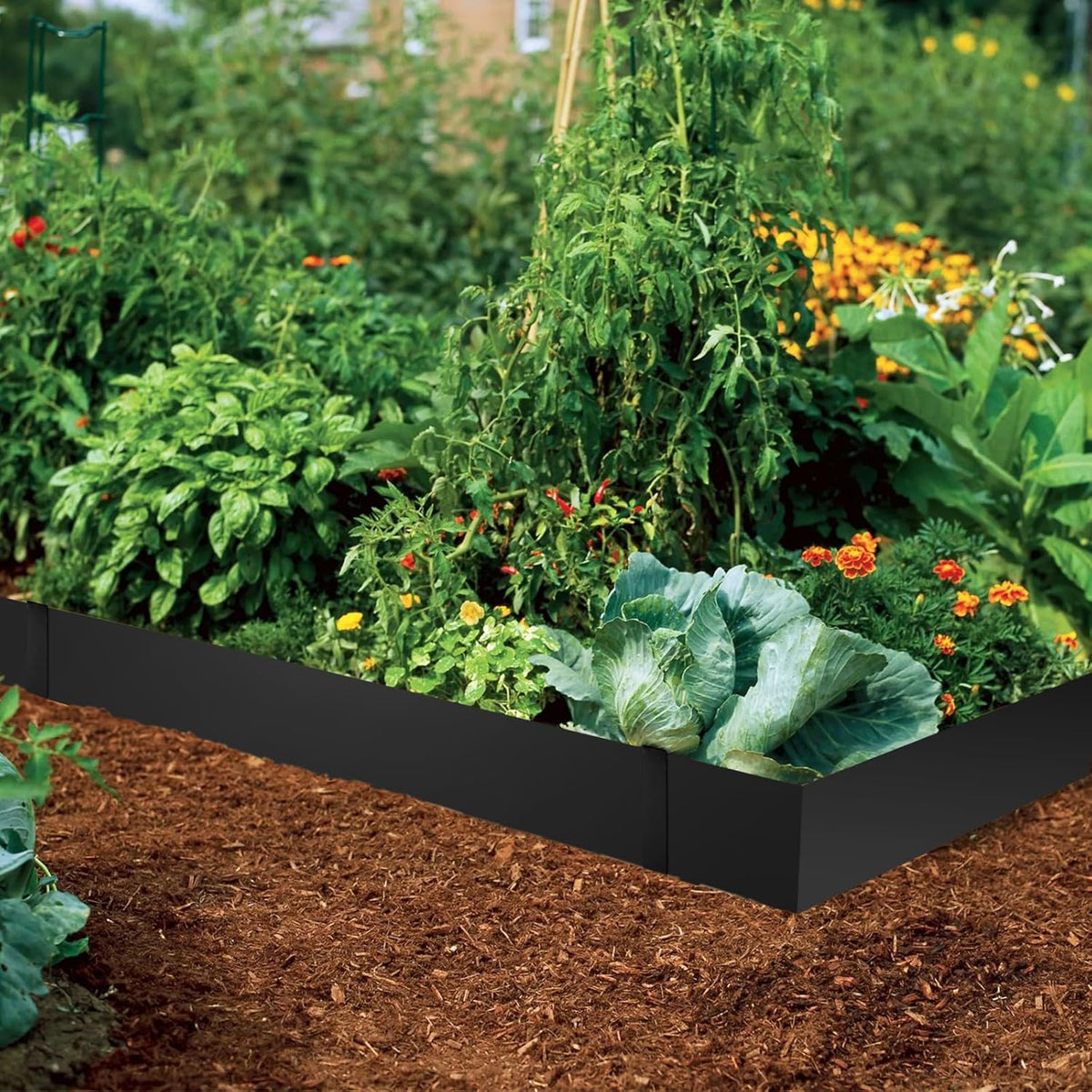 8 Inch Metal Landscape Edging, 6 Pack Heavy Duty Galvanized Steel Garden Edging,Steel Landscape Edging with 7 Clips for Lawn, Pathway, Yard