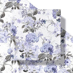 RUSPEPA Floral Wrapping Paper Roll for Women Girls, Mini Roll, Elegant Hydrangea Flower Design Gift Wrap Paper Perfect for Wedding, Birthday, Mother's Day, Spring, Bridal Shower, 17 Inch x 16.4 Feet