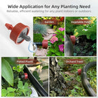 60PCS 0.75 GPH Pressure Compensating Drip Irrigation Spot Watering Drippers/Emitters, Self-Cleaning Constant Flow Drip Irrigation Emitters Heads Irrigation Drippers Parts for Drip Irrigation System