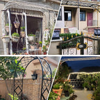 Heavy Duty Garden Arch Trellis, Wide Outdoor Metal Arbor Trellis Arch for Climbing Plants, Sturdy Garden Arbors for Wedding, Ceremony, Party, Lawn Décor White 55.1''*15.7''*90.6''