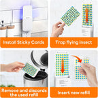 Mosalogic Fruit Fly Traps for Indoors Gnat Trap for House Indoor- 600 Sqft Protection Area UV Fly Insect Trapper for Fruit Flies，Gnat，Mosquito，and Other Flying Insect Plug in Bug Killer White