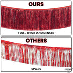 KatchOn, XtraLarge Red Fringe Banner - Pack of 2 | Ceiling Tinsel for Red Streamers Party Decorations | Streamers for Cherry Party Decorations, Bridal Shower Decor, Halloween, Christmas Decorations