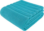 American Soft Linen 35x70 Jumbo Large Bath Towels, 600 GSM 100% Cotton Turkish Bath Sheet, Oversized Luxury Bath Towels for Bathroom Beach and Pool, Aqua Blue