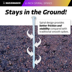 Sandbaggy 6 Inch Galvanized Artificial Turf Stakes - Spiral Landscape Nails - Ground Spikes/Pins for Synthetic Grass, Lawn, Edging, Weed Barrier Fabric, Garden (Steel (7 Gauge), 400)