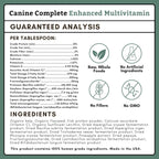 Wholistic Pet Organics Canine Complete - Dog Multivitamin Powder - 4 Lb - Daily Dog Vitamins and Supplements for Homemade Food - Immune System, Skin, Coat & Overall Health - Small and Large Breed