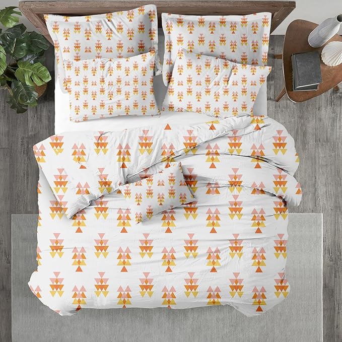 Kotton Culture Oversized King Size Duvet Cover Set 100% Egyptian Cotton - 600 Thread Count Breathable Durable Comforter Cover Zipper Closure & Corner Ties (Pastel Dreams,Oversized King 120"X98")