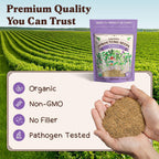 Seedboy Organic Non-GMO Alfalfa Seeds for Sprouting - Microgreens Sprouting Seeds - 8 oz Bag Makes 8 Quarts / 24 Servings (Alfalfa)