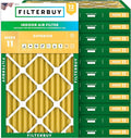 Filterbuy 16x24x2 Air Filter MERV 11 Superior Pet & Allergy Defense (12-Pack), Electrostatic Pleated HVAC AC Furnace Filters Replacement, Made in USA (Actual Size: 15.38 x 23.38 x 1.75)