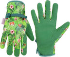 HLDD HANDLANDY Work Gloves for Women and Ladies, Leather Gardening Gloves Flexible Mechanic Working Gloves