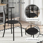 VECELO 3-Piece Dining Table Set for Kitchen Breakfast Nook, Wood Grain Oval Tabletop and Metal Frame with Built-in Wine Rack, for Small Spaces, Black