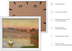 Poster Master Vintage Pond in Radziejowice Poster - Retro Swan Print - Lake Art - Landscape Art - Farmhouse Art - Animal Lover Art - Aesthetic Living Room or Office Decor, 11x14 White Framed