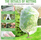 Fruit Tree Netting, 10x10 FT Plant Mesh Netting for Garden Protection with Zipper, Blueberry Bush Insect Netting Cover as Garden Pest Barrier from Cicadas, Bug, Bird for Apple, Tomato