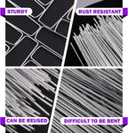 Swpeet 201Pcs U-Shaped Landscape Garden Stakes Staples and Plastic Fixing Gasket with Pick Hook Assortment Kit, Garden Lawn Landscape Staples for Irrigation Hoses, Fixed Fences, Artificial Turf Nails