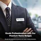 Name Tag, Magnetic White and Blue Name Tags, Personalized Name Tags, 1x3 Inches, Durable Engravable Impact Material, Made in The USA by My Sign Center