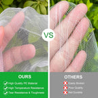 FOTMISHU Garden Netting 10x33FT Ultra Fine Mesh Netting Bird Barrier Protection Vegetable Fruit Tree Bushes Plant Cover for Raised Bed
