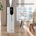 10L/2.6Gal Smart Humidifiers for Bedroom Large Room, Last 100 Hours humidifiers, Cover up to 600ft², Easy Top Fill,Auto Mode 3 Mist Modes, Quiet 30dB humidifier for Bedroom, Office, Baby, White