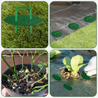 100 PCS Landscape Staples + 100 PCS Gaskets, U-Shaped Galvanized Garden Stakes Landscaping Fabric Sod Pins, Landscape Pins Stakes for Weed Barrier Fabric Ground Cover, 6 Inch