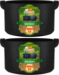 Gardzen 2-Pack 100 Gallon Grow Bags, Aeration Fabric Pots with Handles, Pot for Plants