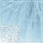 Light Blue Tulle Fabric Roll 6 Inch X 300 FT (100 Yards) Matte Tulle Ribbon Netting Mesh Spool for DIY Tutu Skirt Wedding Bow Gift Wrapping Baby Shower Christmas Party Halloween Decorations